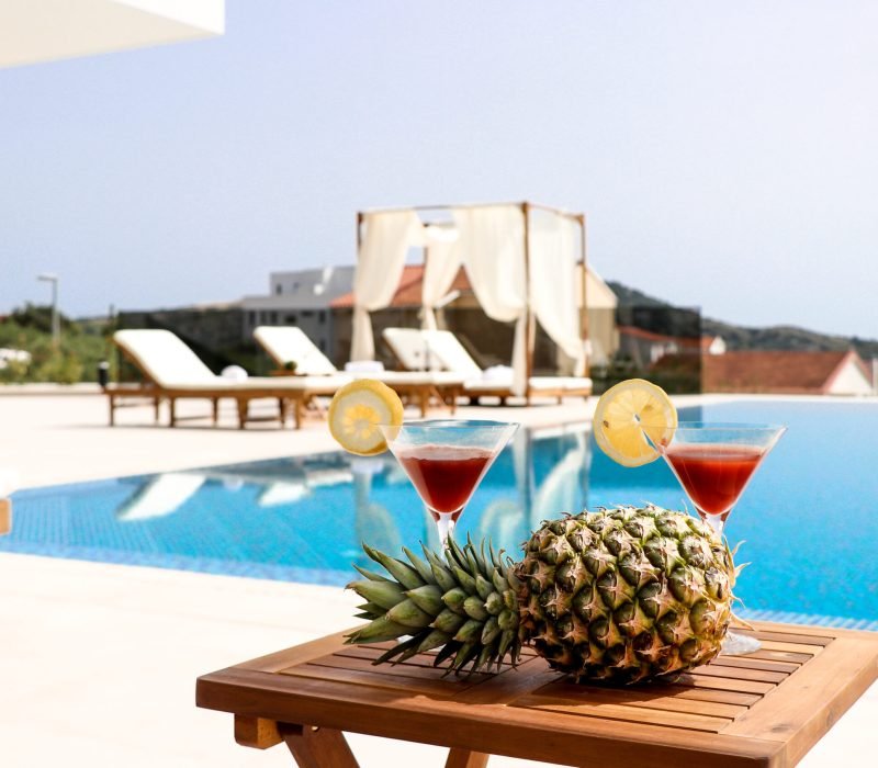 Enjoyment by the pool